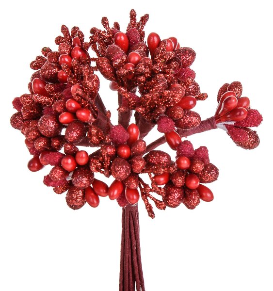 Set 12 Pick Bacche H12 cm Rosso