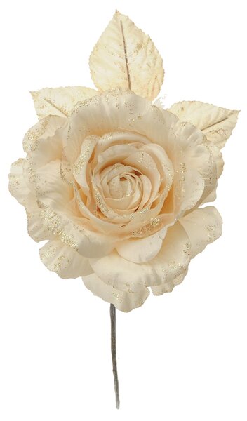 Set 12 Rose Pick con glitter Ø15 cm Champagne