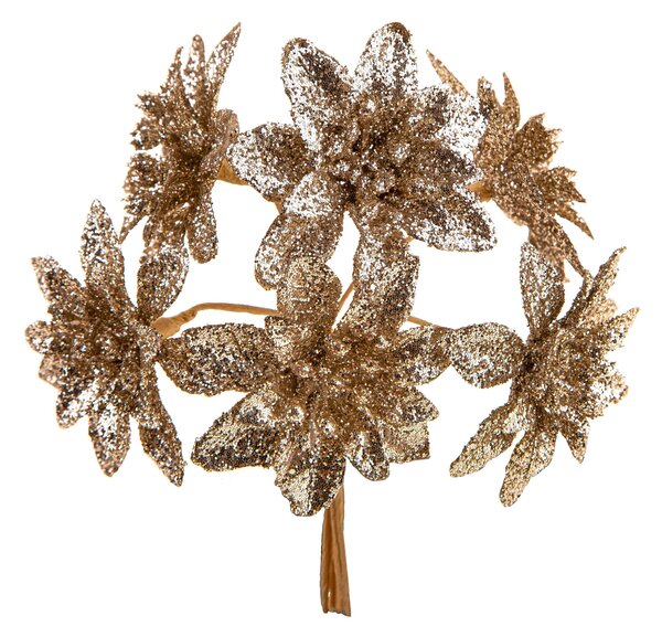 Set 24 Pick Stelline H13 cm Oro