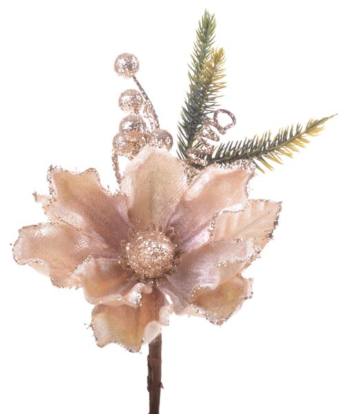 Set 12 Pick con Magnolia H21 cm Champagne