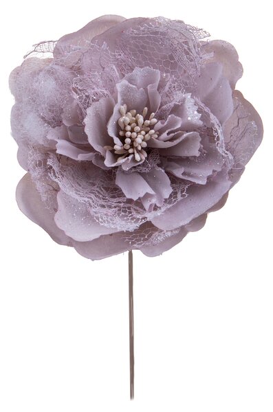 Set 24 Pick Peonia con Glitter 16 cm