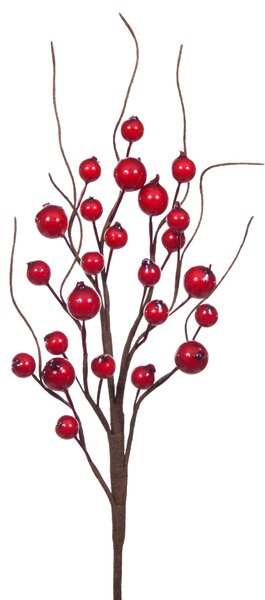 Set 12 Pick Bacche Ilex 32 cm Rosso
