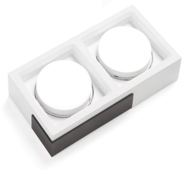 Plafoniera moderna sforzin illuminazione velia pl2 t546 t547 t548 gx53 led gesso metallo - Sforzin Illuminazione