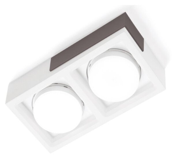 Plafoniera moderna sforzin illuminazione velia pl2 t546 t547 t548 gx53 led gesso metallo - Sforzin Illuminazione
