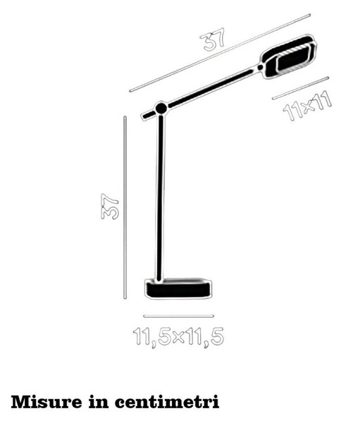 Abat-jour moderna perenz icon 8020 b ct led cct 580lm dimmerabile touch bianco opaco orientabile - Perenz