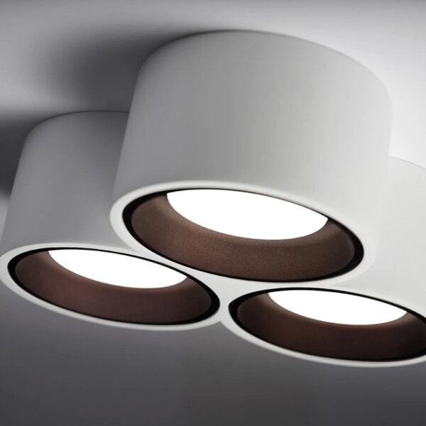 Plafoniera classica sforzin illuminazione nasso tonda t507 t508 t509 gx53 led gesso alluminio - Sforzin Illuminazione