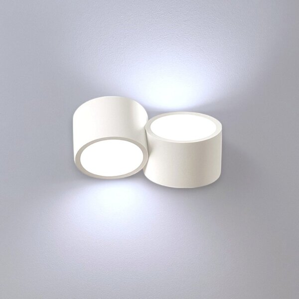 Applique moderno sforzin illuminazione nasso tonda ap2 t517 t518 gx53 led gesso alluminio - Sforzin Illuminazione