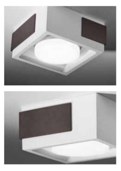 Plafoniera moderna sforzin illuminazione velia pl1 t543 t544 t545 gx53 led gesso metallo - Sforzin Illuminazione