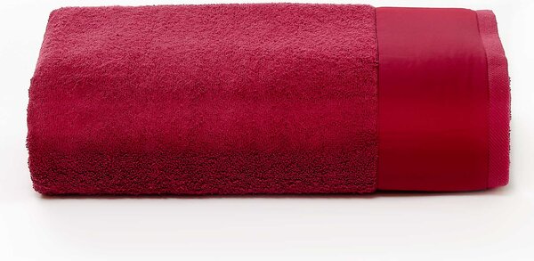 Telo Spugna Asciugamano 60x110 cm con Balza in Raso Garrini Hope Bordeaux