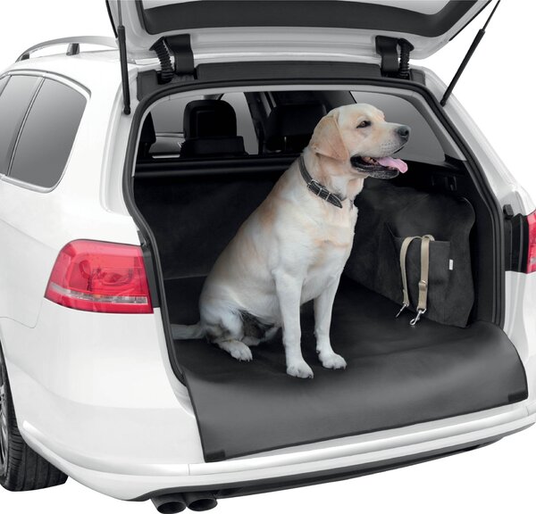 Telo Protezione Baule Auto per Cani 101x106 cm in Similpelle Nero