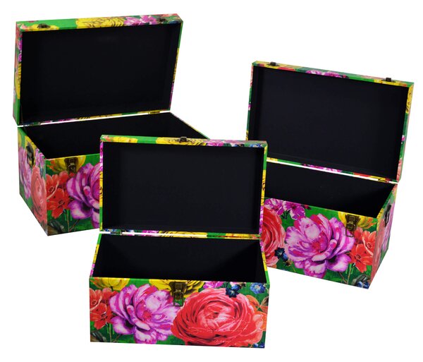 Set 3 Baule in Similpelle multicolor rettangolare