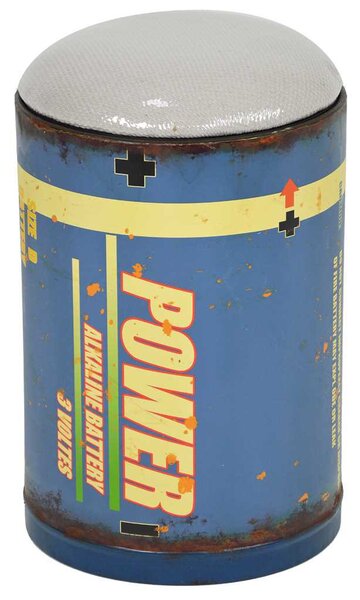 Bidone cilindrico blu power Ø cm 35xh55
