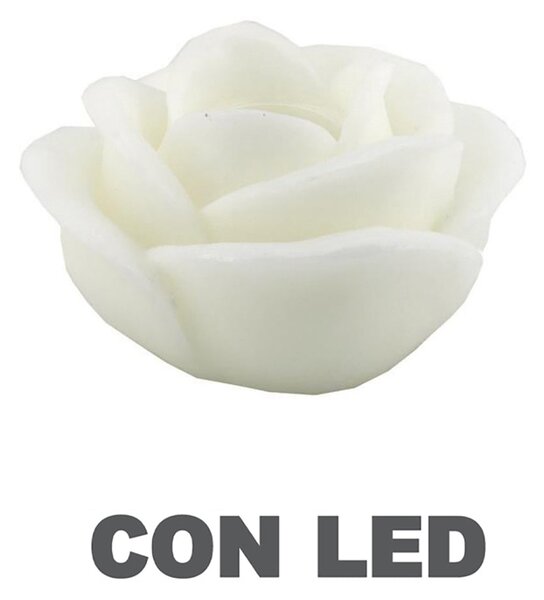 Candela led rosa bianco fontana cm Ø32xh20