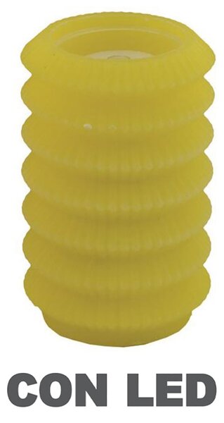 Candela led lanterna giallo fontana cm Ø13,5xh20