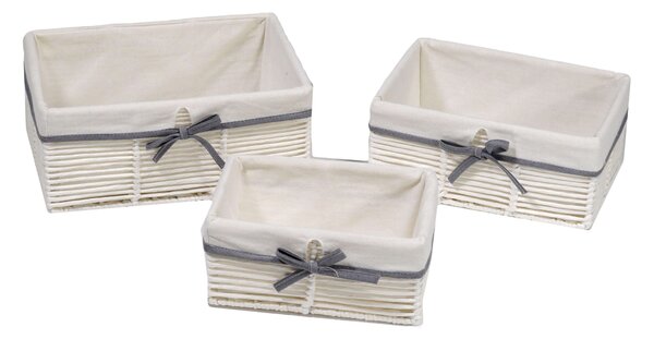 Set 3 Cassetti paper hilary bianco