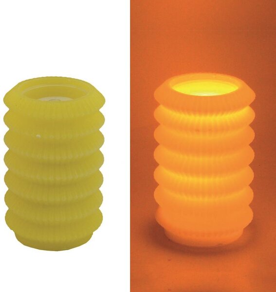 Candela led lanterna giallo fontana cm Ø13,5xh20