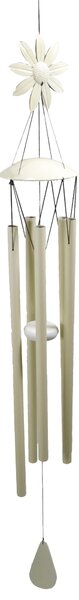 Campanello in metallo margherita cm 17,5x17,5xh162