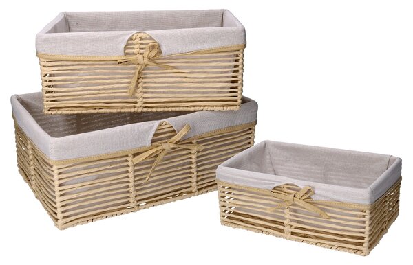 Set 3 Cassetti paper hilary beige cm 38x27xh16