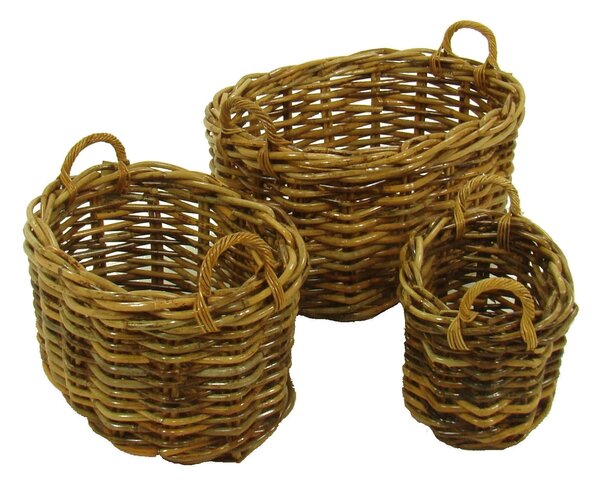 Cesta portalegna in rattan alaska ovale
