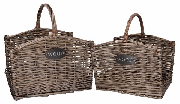 Set 2 Ceste portalegna wood sbiancato