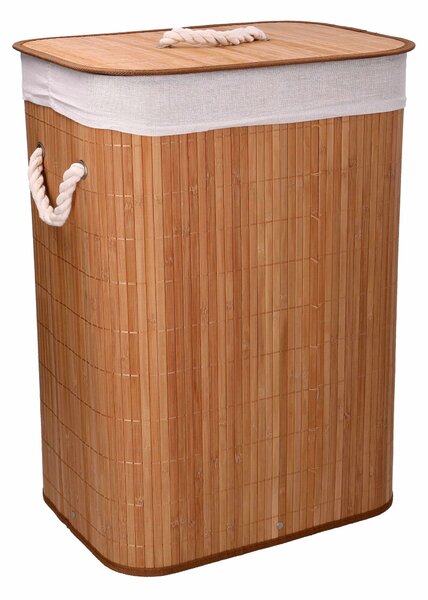 Cesto Portabiancheria bambù naturale cm 40x30xh57