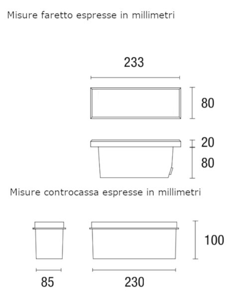 Incasso segnapasso pan international joker est123 e27 led ip65 alluminio vetro pvc - Pan International