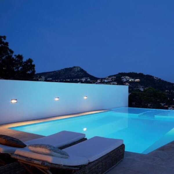 Incasso segnapasso pan international joker est123 e27 led ip65 alluminio vetro pvc - Pan International