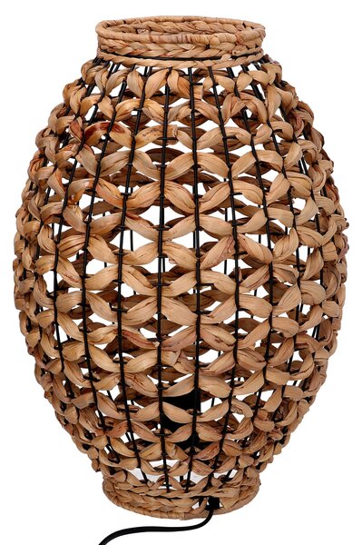 Lampada in rattan naturale con attacco cm ø25xh35,5