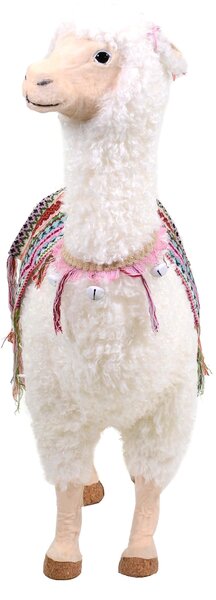 Pupazzo Lama bianco con campanellini cm 64x26xh90