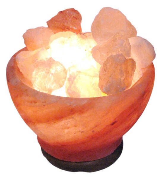 Lampada sale coppa con pezzi 2kg circa cm Ø18xh18
