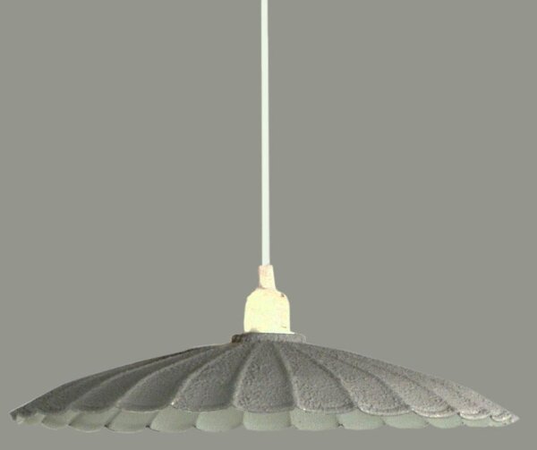 Lampadario in metallo vintage bianco/grigio con attacco cm Ø25