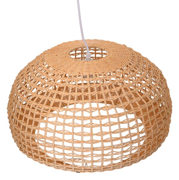 Lampadario in rattan naturale con attaccocm cm Ø50xh30,5
