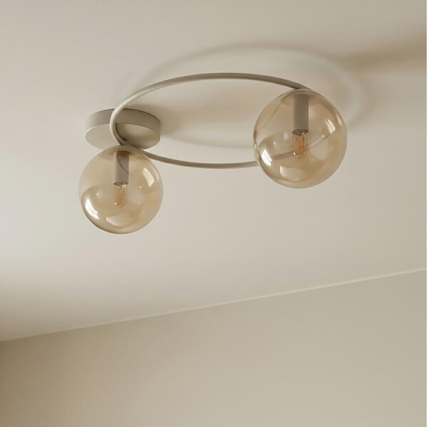 Plafoniera SOPRA 2xE14/10W/230V beige/fumé