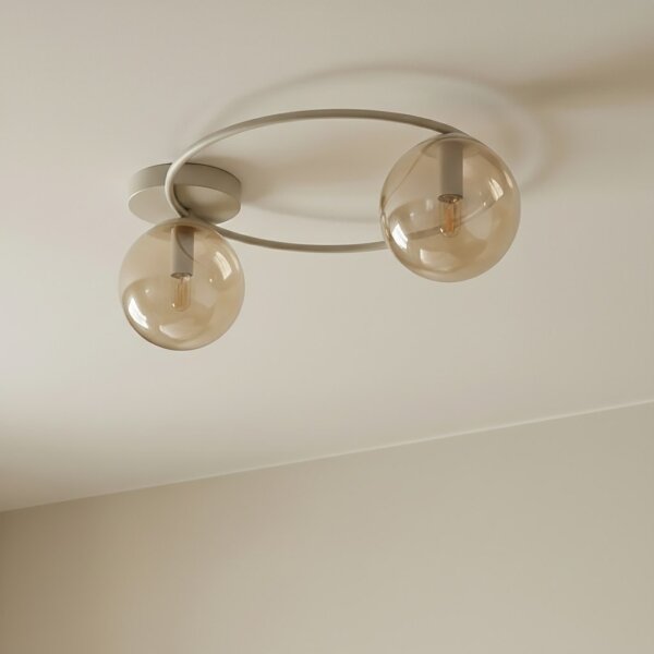 Plafoniera SOPRA 2xE14/10W/230V beige/fumé