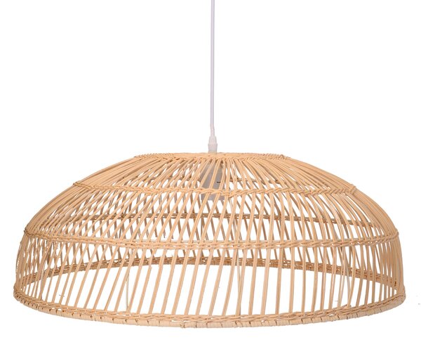 Lampadario in rattan naturale con attacco cm Ø60,5xhx21,5