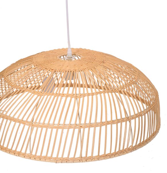Lampadario in rattan naturale con attacco cm Ø60,5xhx21,5