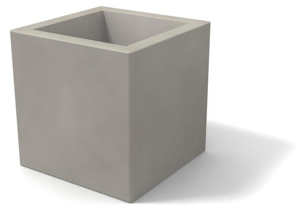 Porta vaso in polietilene MODELLO ELLENICO liscio Dimensioni 25 x25xh 25 cm uso interno esterno colore Tortora
