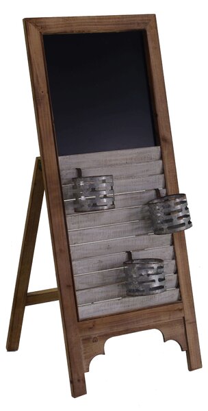 Lavagna in legno con portatutto cm 43x41,5xh100