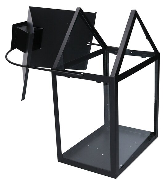 Set 3 Lanterna in metallo nero cm 27x18,2xh41/51