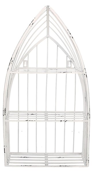 Mensola in metallo bianco 3 piani cm 29x12xh55
