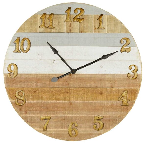 Orologio in legno bicolore cm Ø 91,5x6