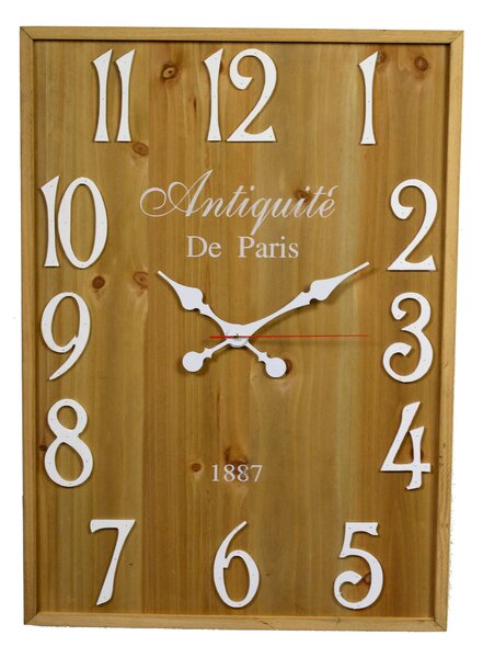 Orologio in legno paris rettangolare cm 50x70x4,5