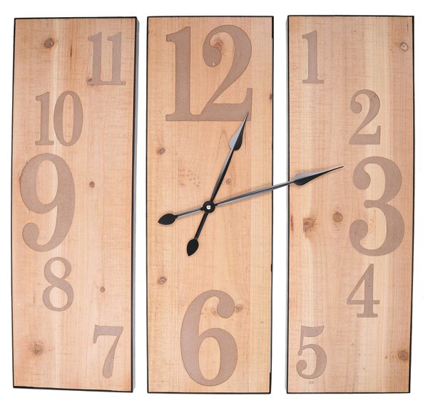 Orologio in legno naturale cm 60x60x3