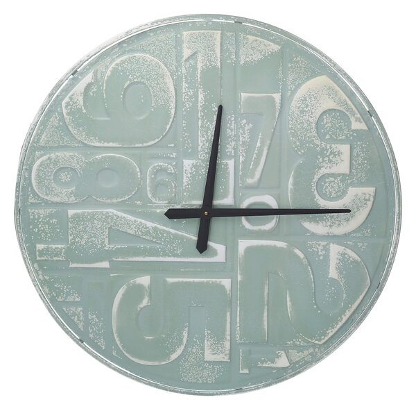 Orologio in metallo numeri verde cm Ø70x3