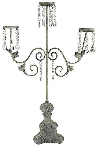Portacandele Candelabro maxi a 3 braccia cm 41x15xh75,5