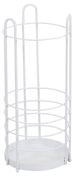 Portaombrelli in metallo bianco tondo cm Ø26xh60x26