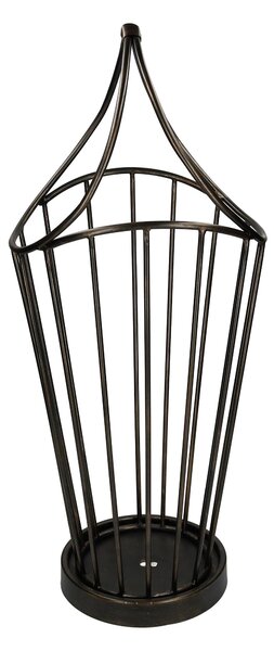 Portaombrelli in metallo bronzo scuro tondo cm 32x30xh52/70