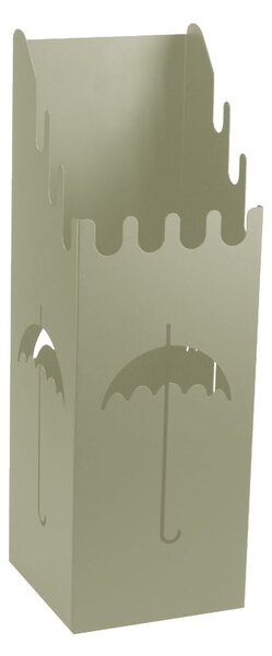 Portaombrelli in metallo tortora quadro cm 15,5x15,5xh49