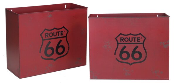 Set 2 Portariviste in metallo bristol rosso