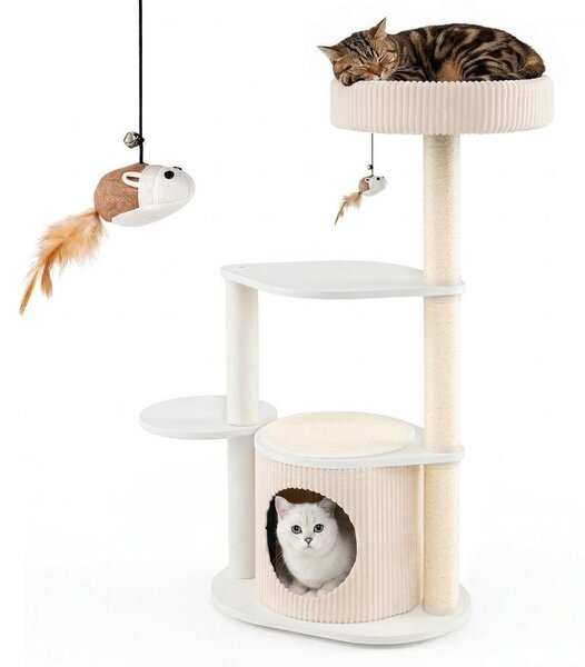 KOMFOTTEU, tiragraffi per gatti, altezza 105 cm, con pali rivestiti in sisal